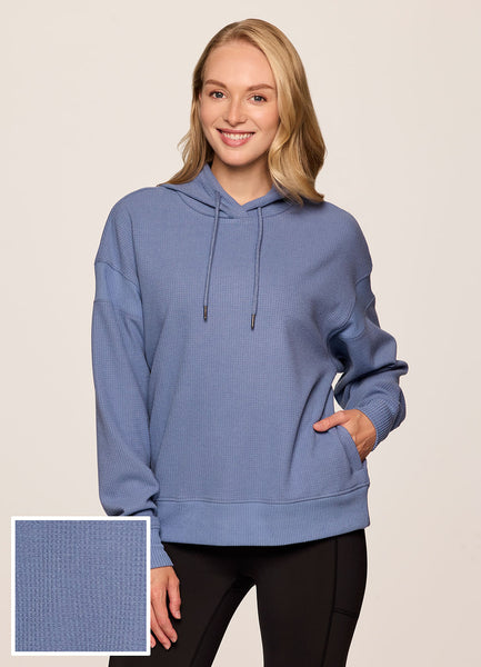 レディースウェア BRIEFING WOMENS WR HOODIE RELAXED FIT Off Days Relaxed Waffle Knit Hoodie – RBX Active