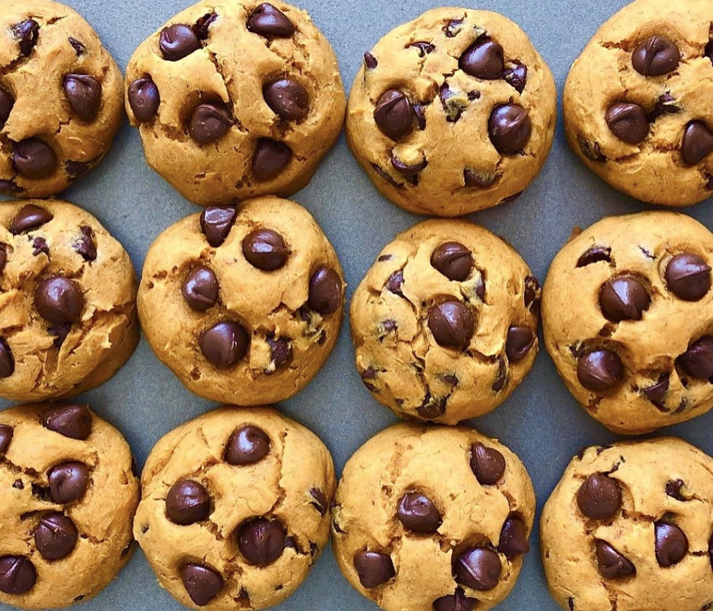 Pumpkin Cashew Butter Chocolate Chip Cookies!