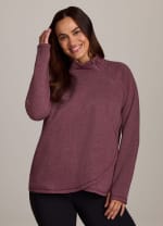 Plus Ready To Roll Fleece Mock Neck Pullover - RBX Active