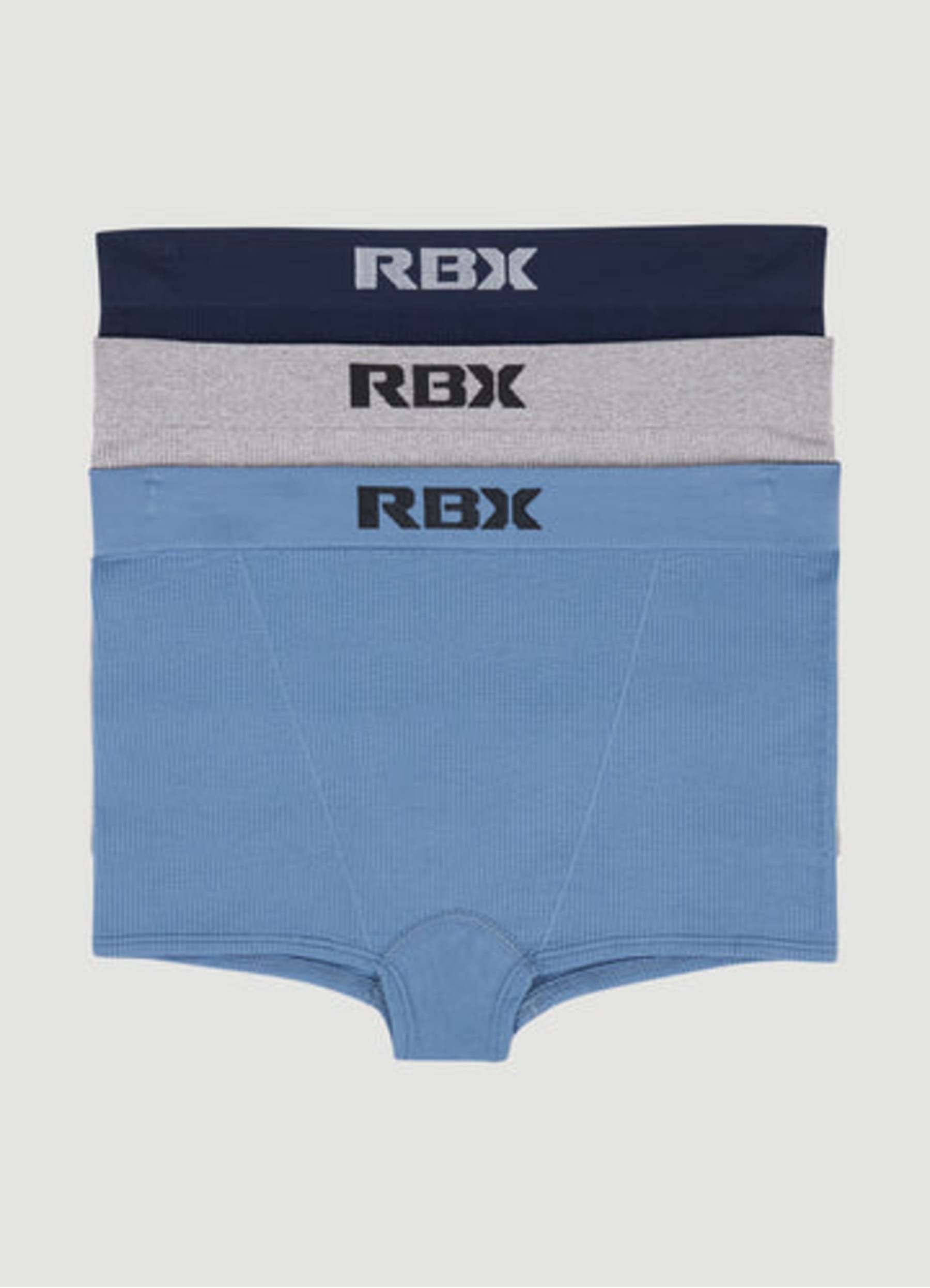 High Waist Ribbed Boyshort 3-Pack - RBX Active