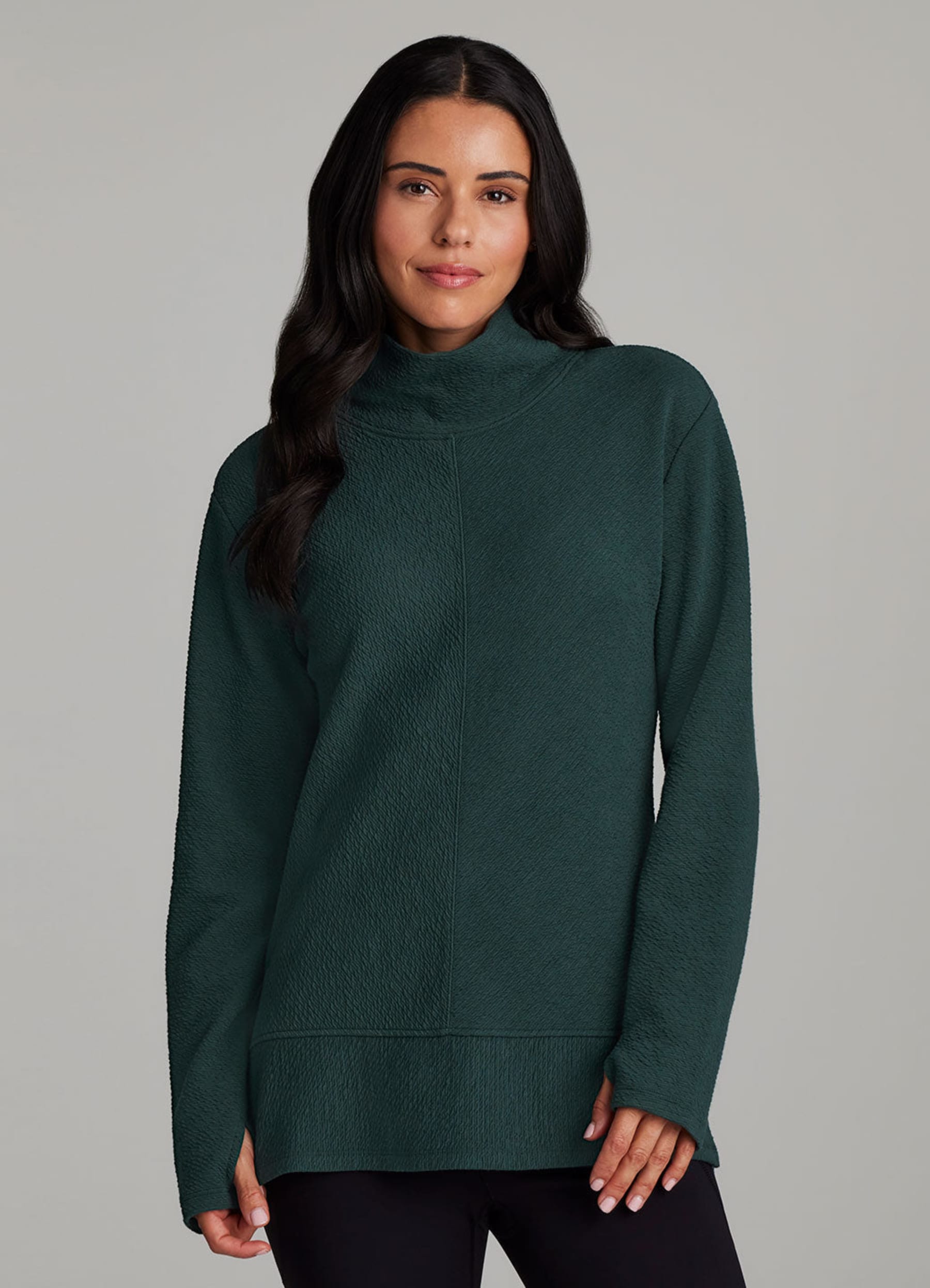 Studio Jacquard Mock Neck Pullover - RBX Active