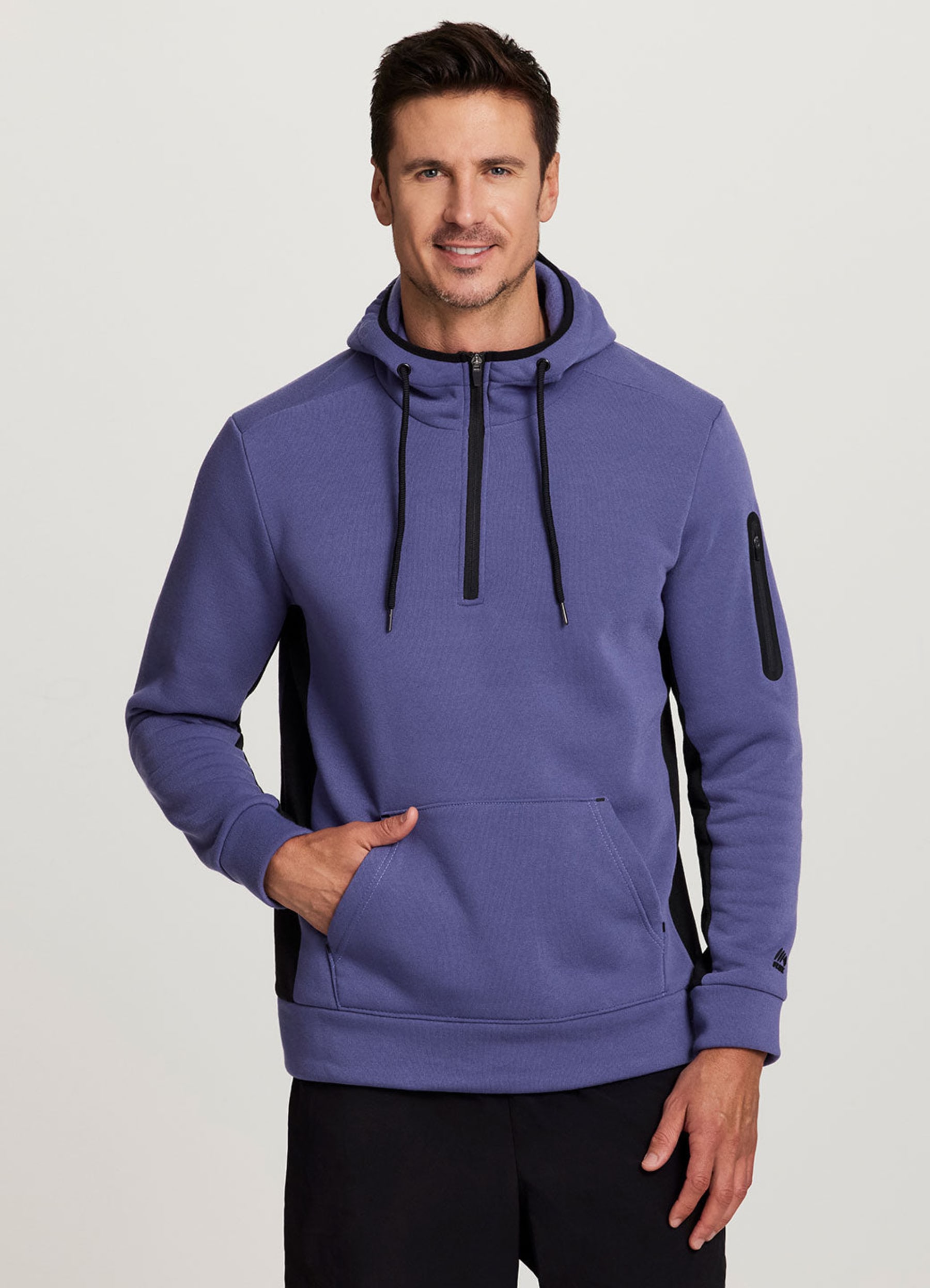 Prime Contrast Quarter Zip Fleece Sweatshirt - RBX Active