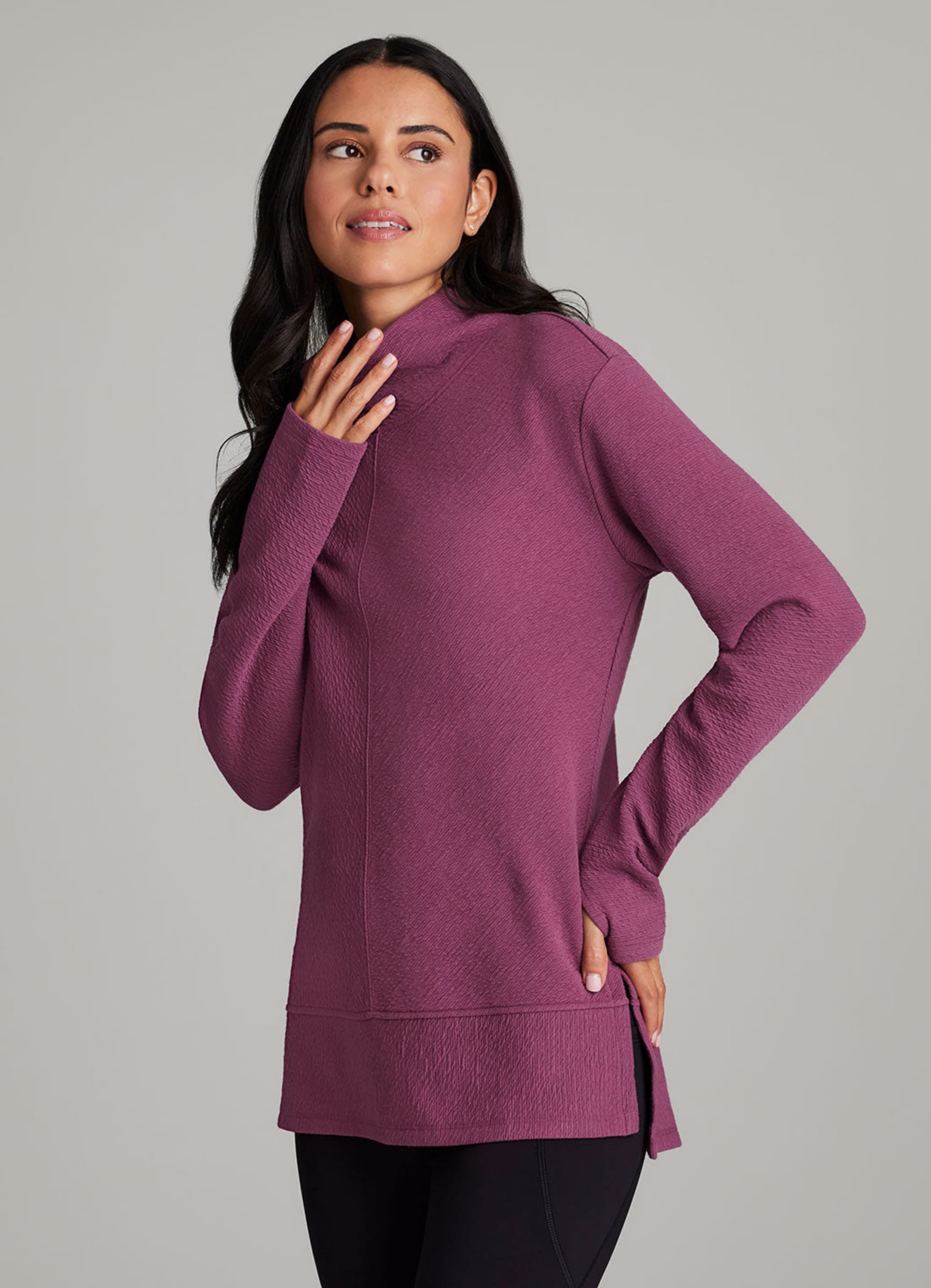 Studio Jacquard Mock Neck Pullover - RBX Active