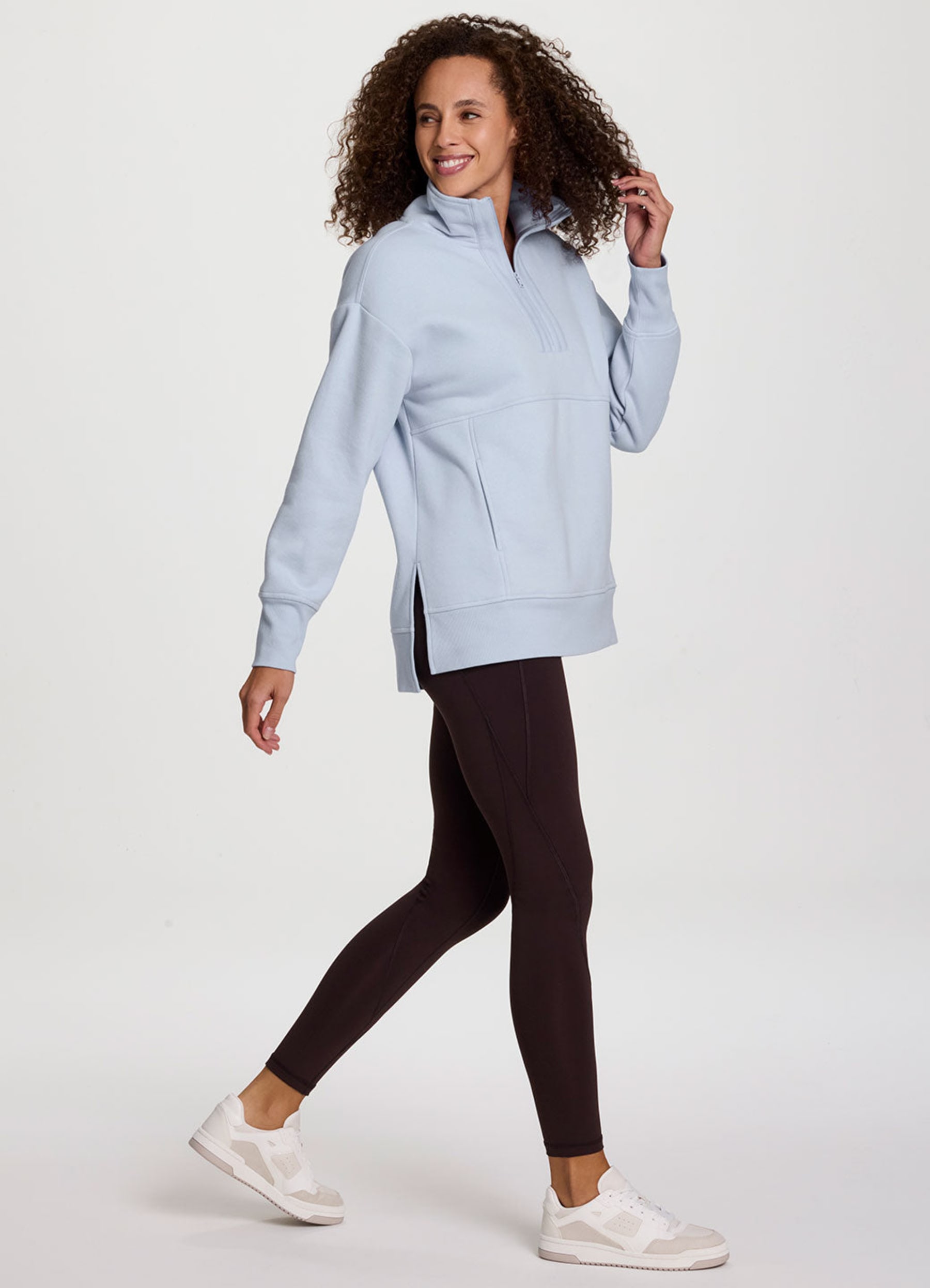 Uptown Fleece 1/4 Zip Mock Neck Tunic - RBX Active