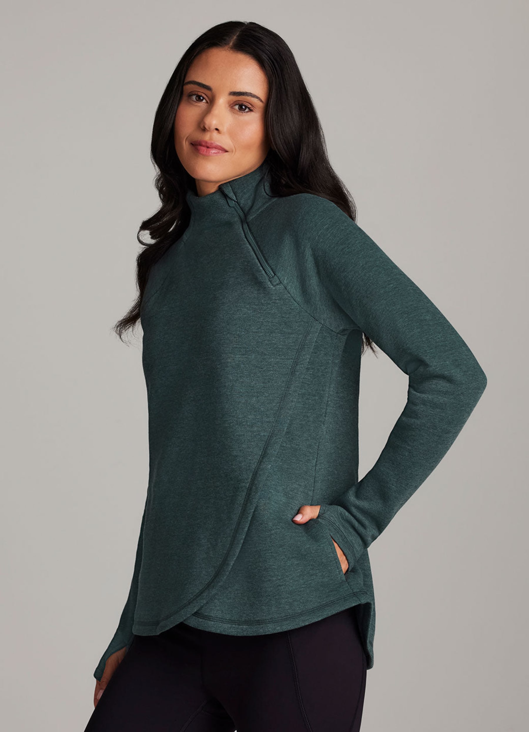 Ready To Roll Fleece Mock Neck Pullover - RBX Active