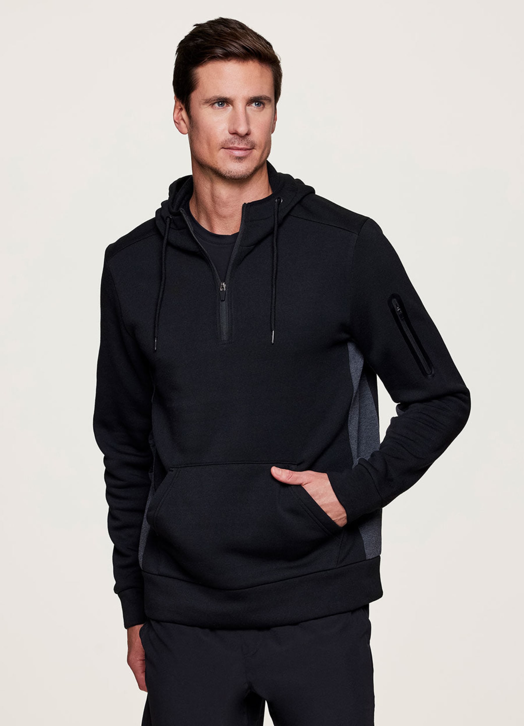 Prime Contrast Quarter Zip Fleece Sweatshirt RBX Active