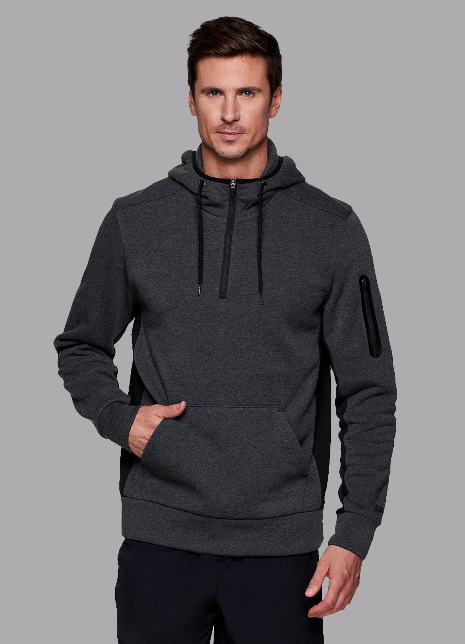 Prime Contrast Quarter Zip Fleece Sweatshirt - RBX Active