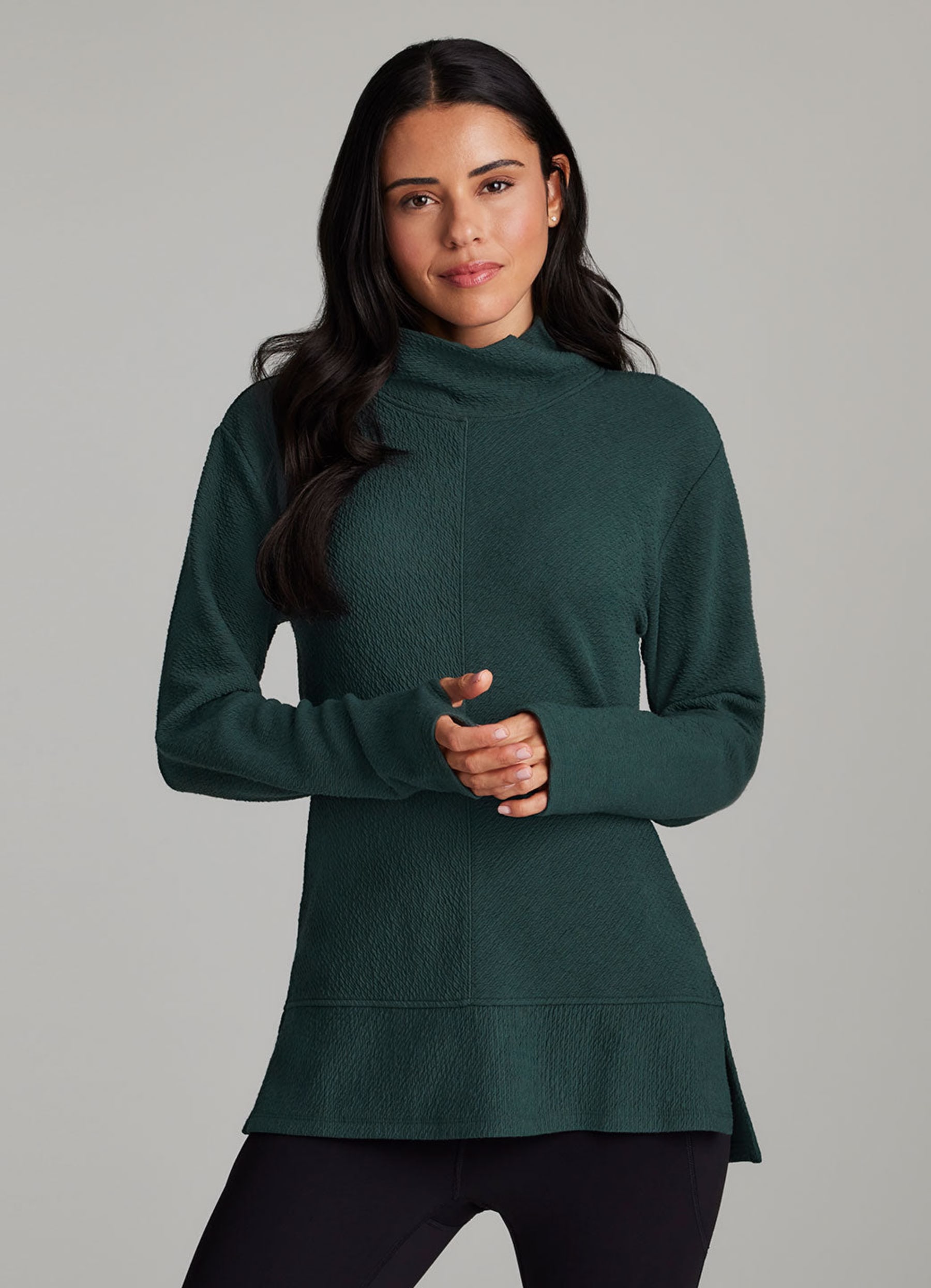 Studio Jacquard Mock Neck Pullover - RBX Active