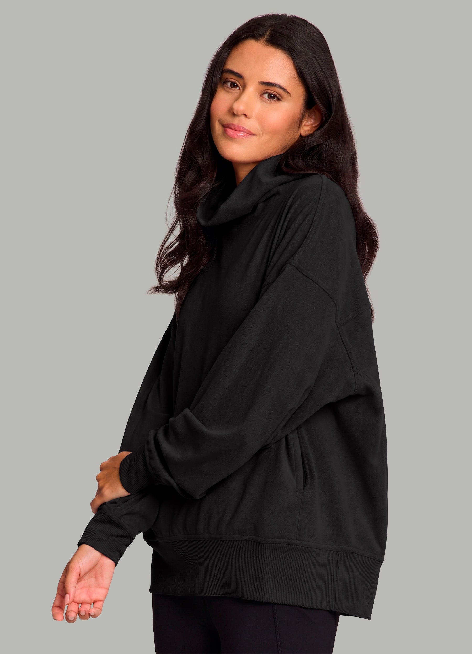 Oliver Plush Oversized Mock Neck Pullover - RBX Active