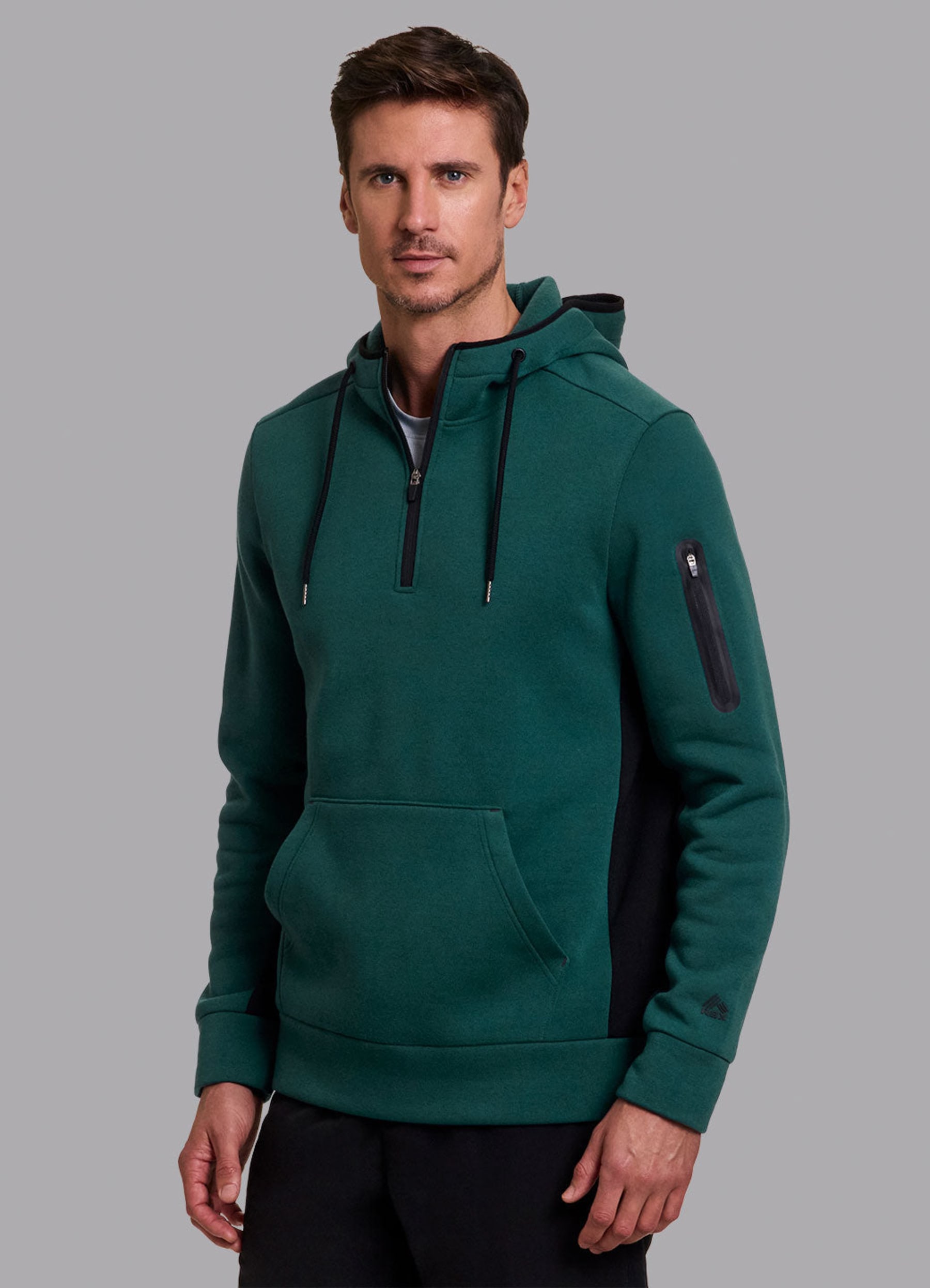 Prime Contrast Quarter Zip Fleece Sweatshirt - RBX Active