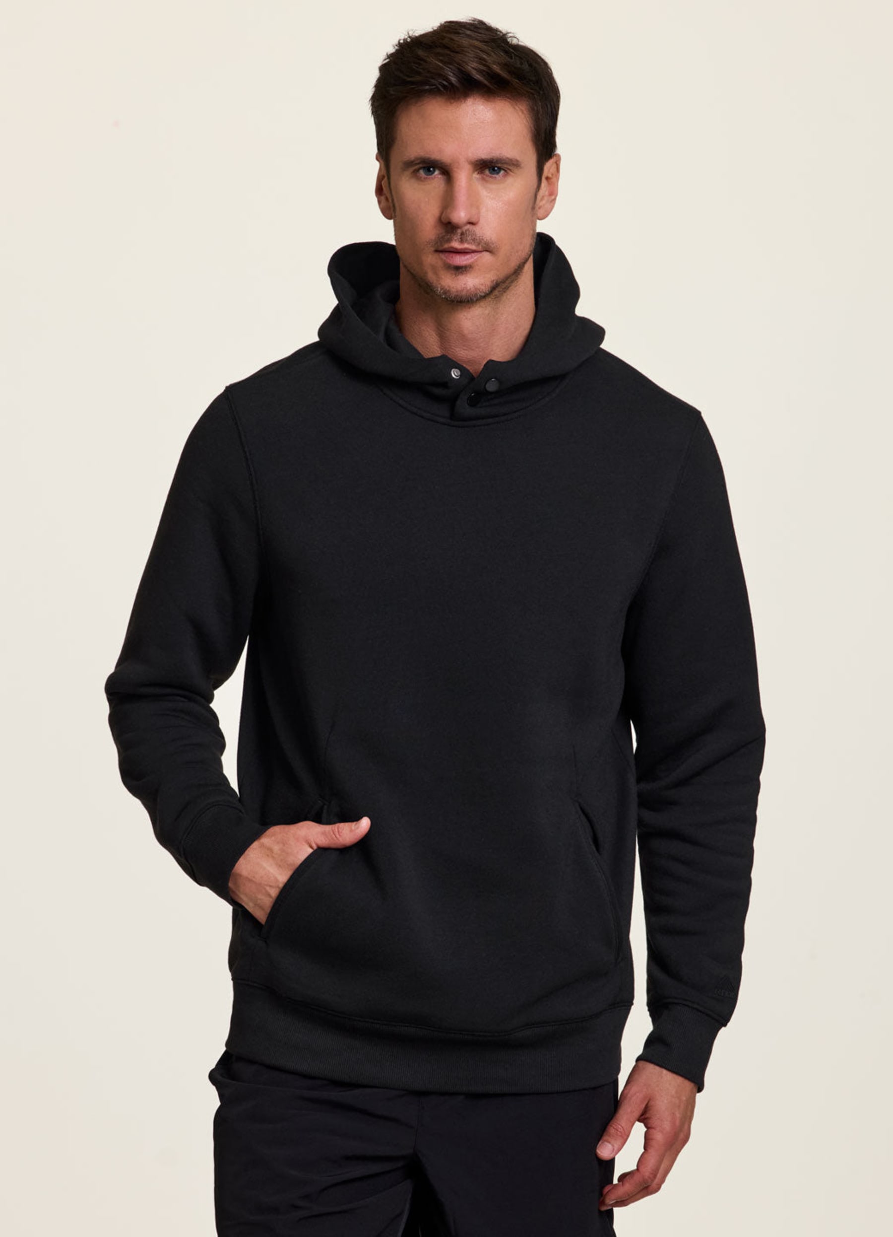 Rbx Active Men s Cloud Everyday Snap Up Hoodie Black Extra Large