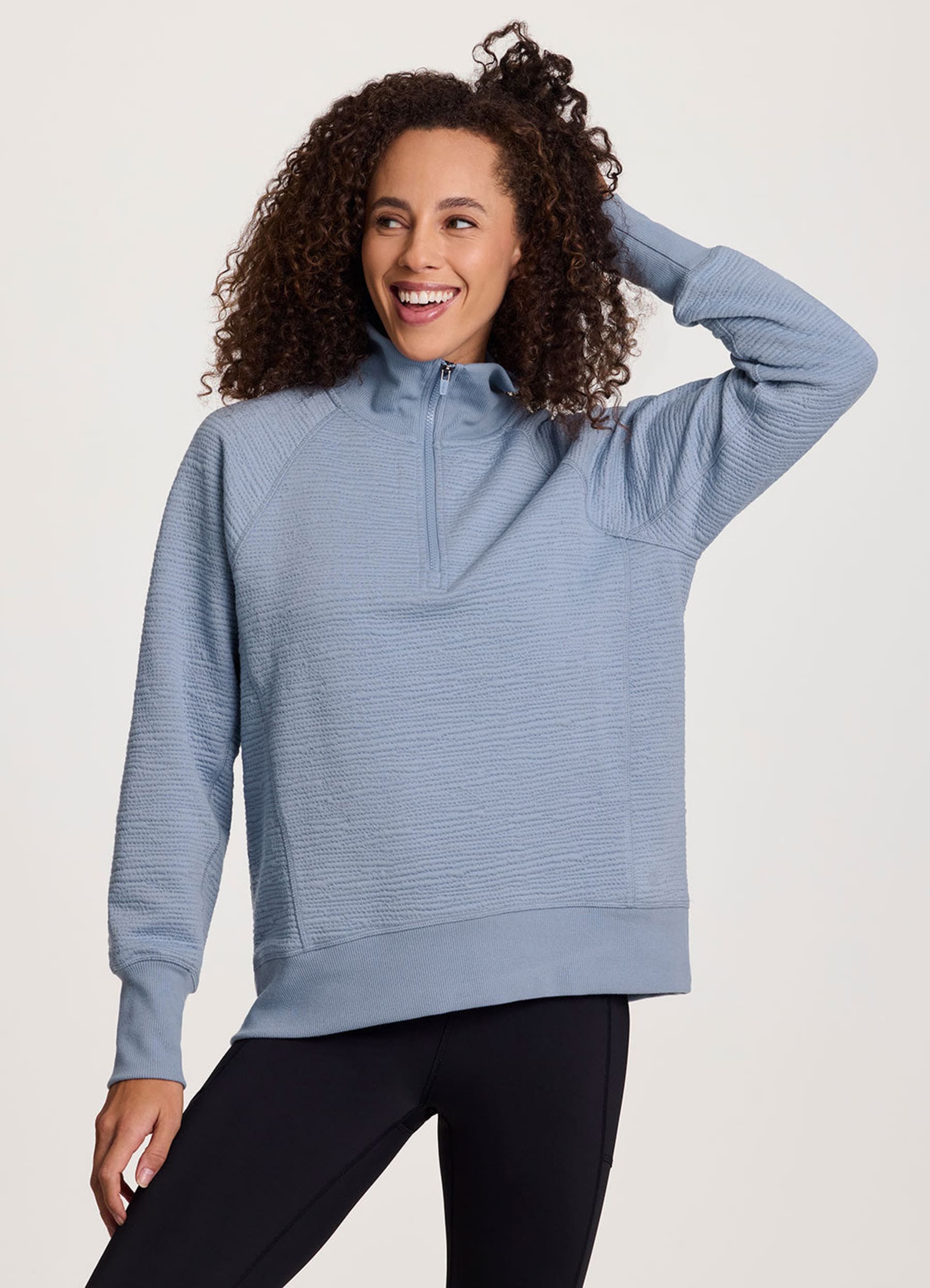 is-ness(イズネス)RELAX PULLOVER HALF ZIP SWEAT SHIRTS