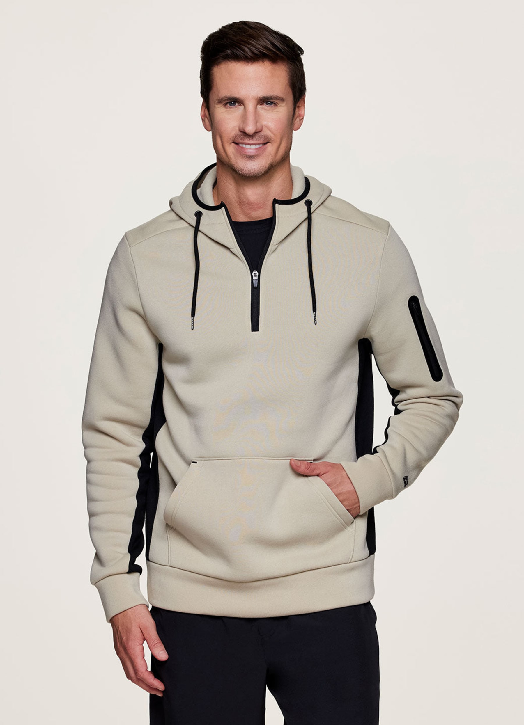 Prime Contrast Quarter Zip Fleece Sweatshirt - RBX Active