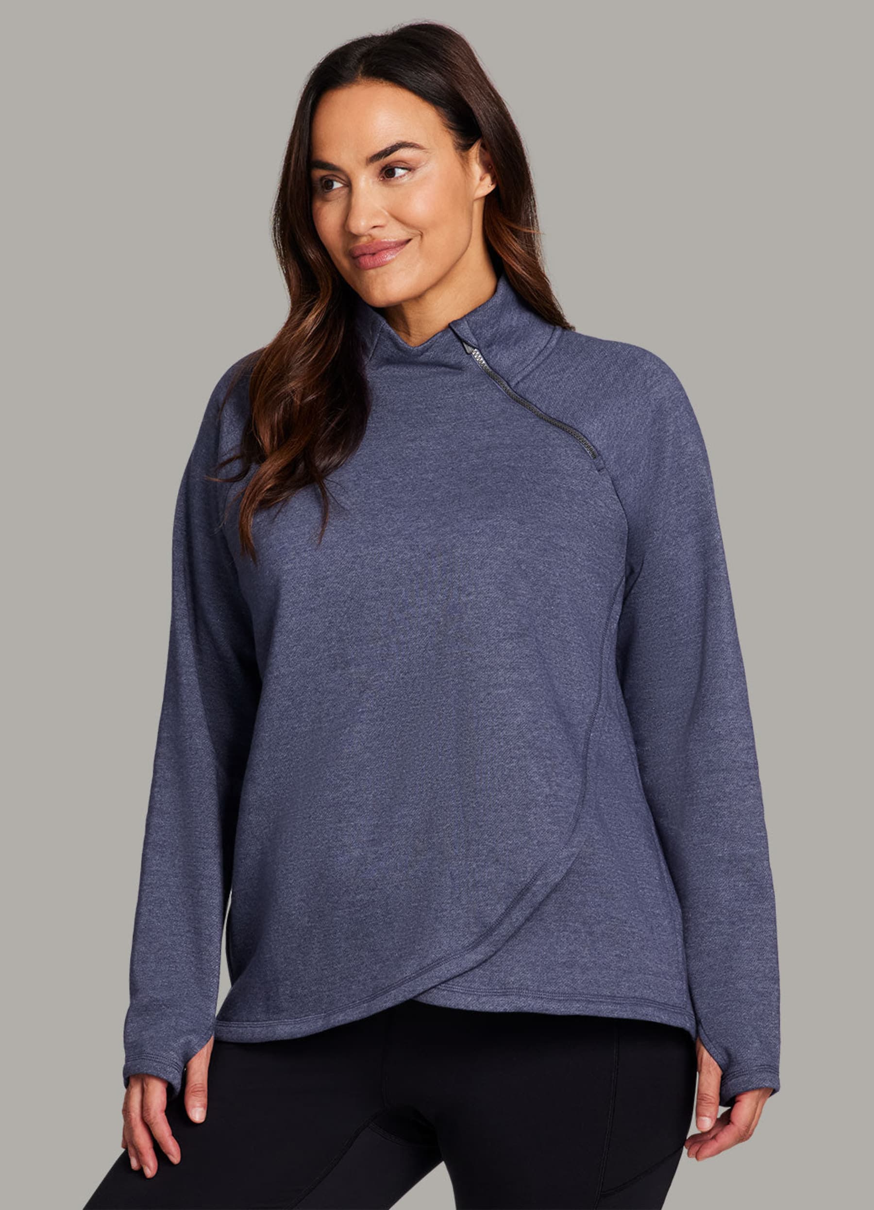 Plus Ready To Roll Fleece Mock Neck Pullover - RBX Active