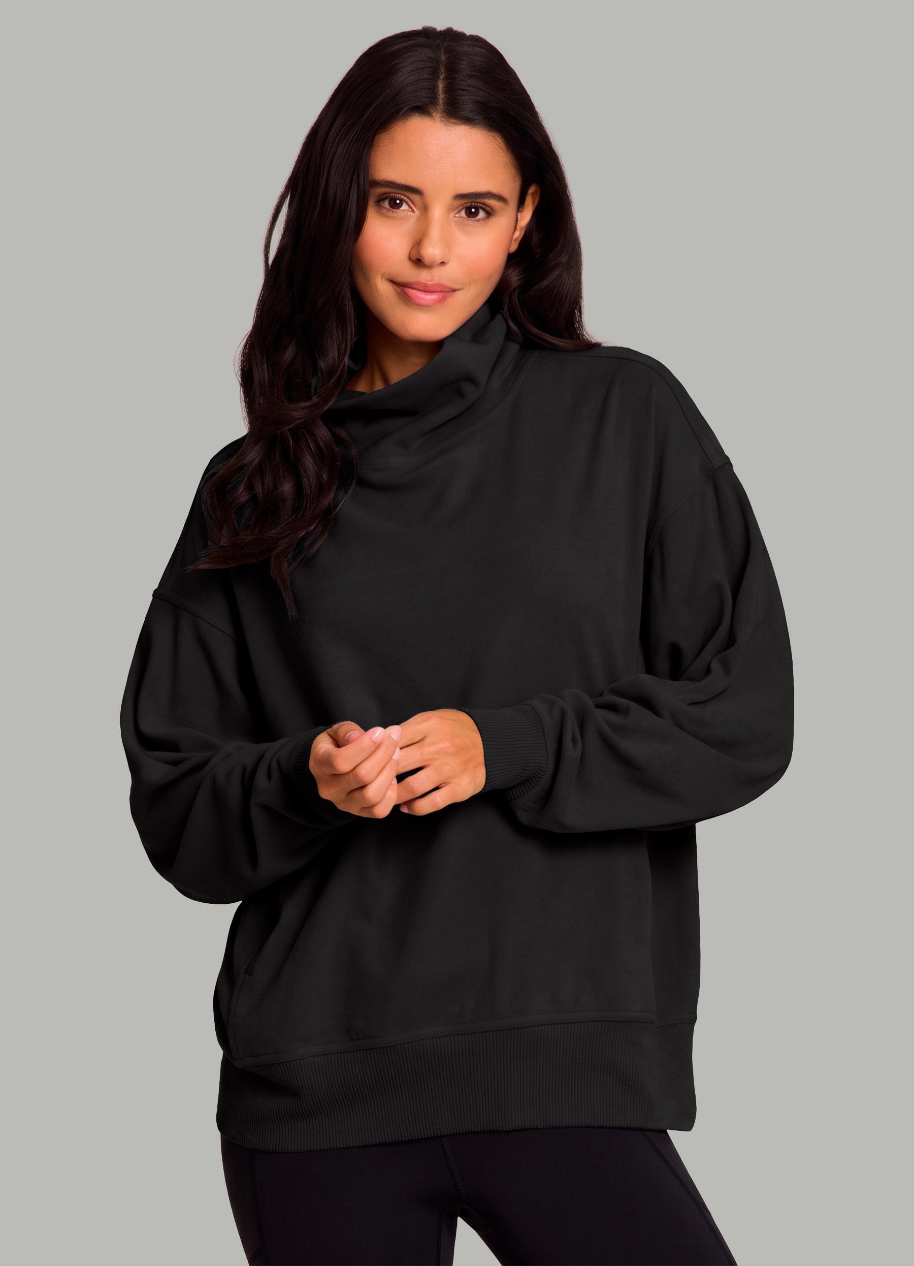 Oliver Plush Oversized Mock Neck Pullover - RBX Active