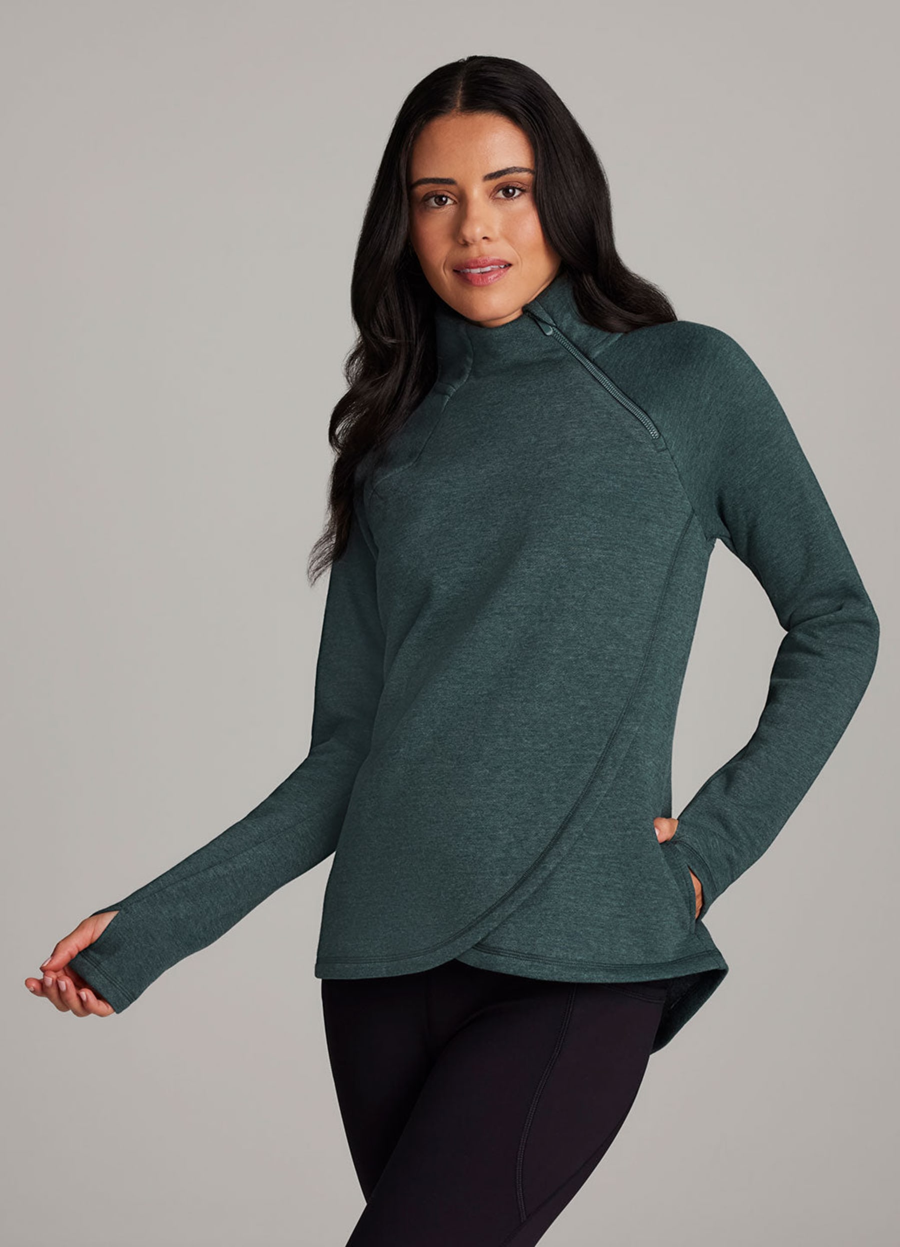 Ready To Roll Fleece Mock Neck Pullover - RBX Active