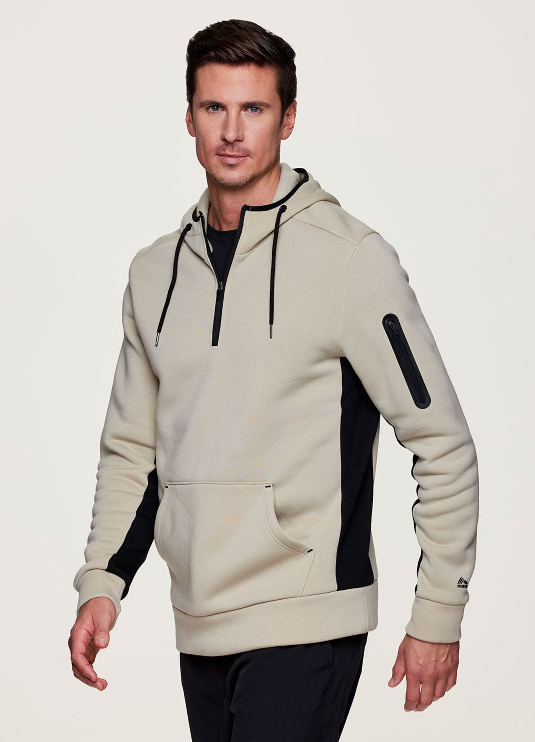 Prime Contrast Quarter Zip Fleece Sweatshirt - RBX Active