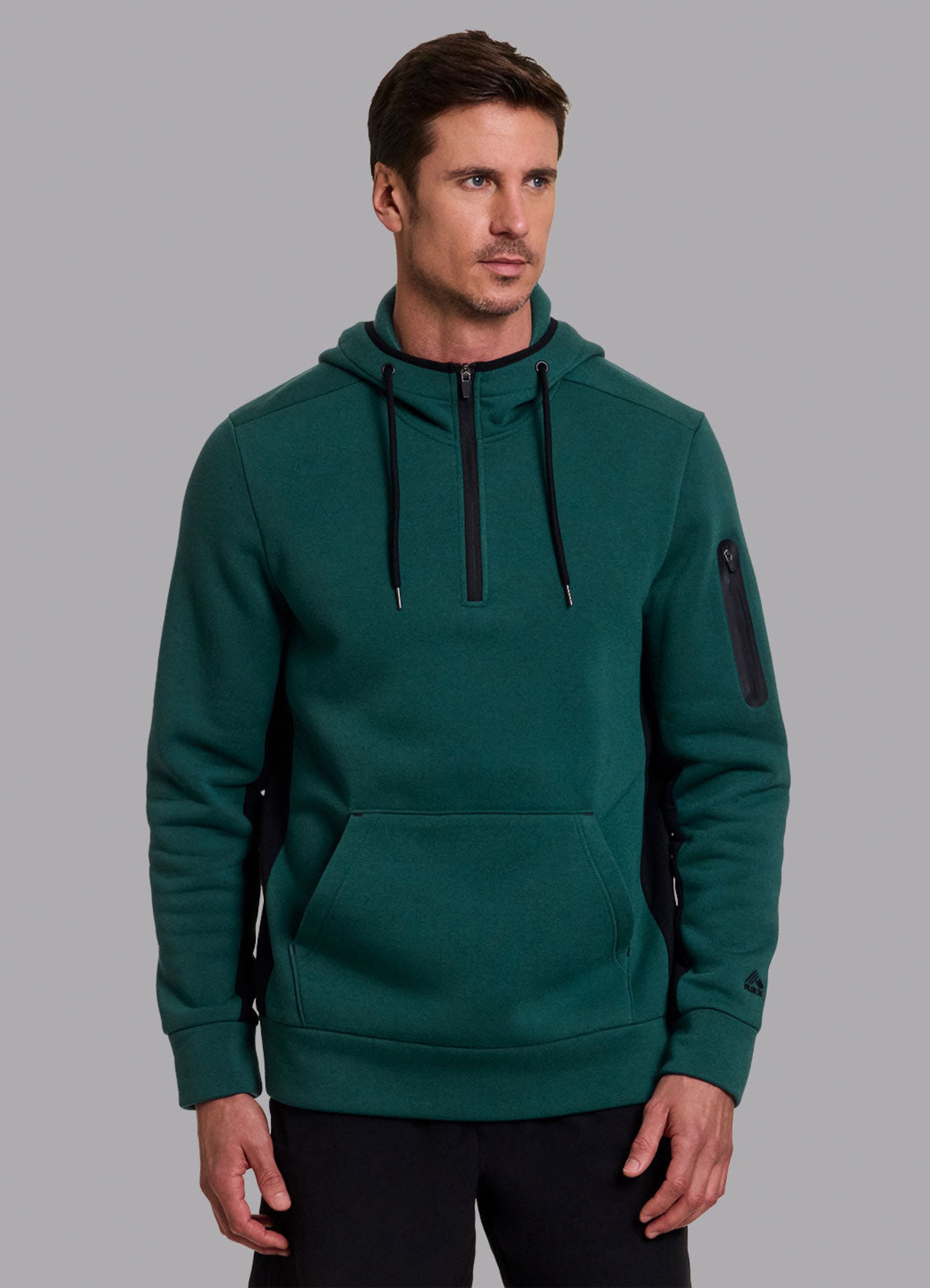 Prime Contrast Quarter Zip Fleece Sweatshirt - RBX Active
