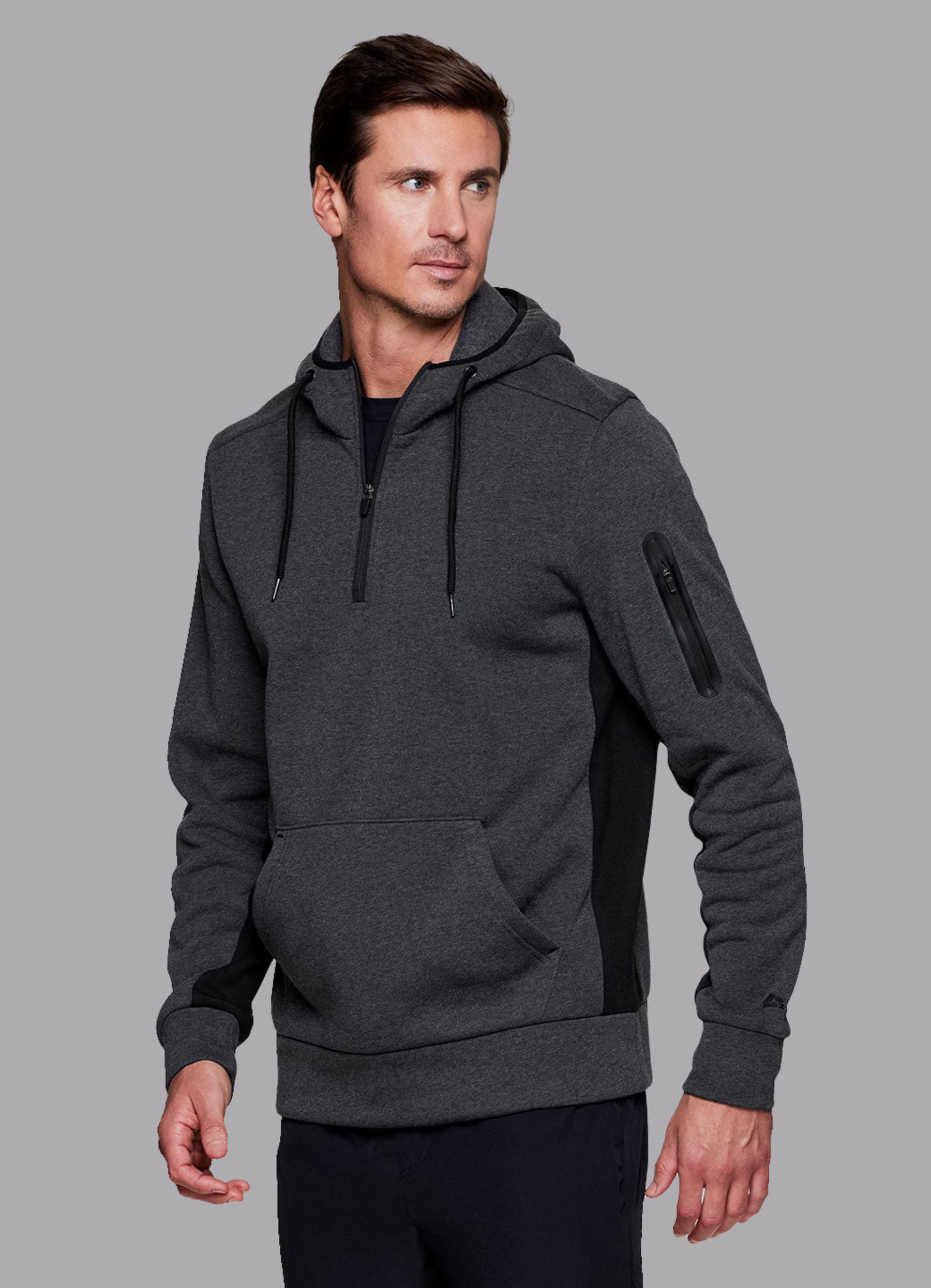 by3 リゼム Prime Contrast Quarter Zip Fleece Sweatshirt - RBX Active
