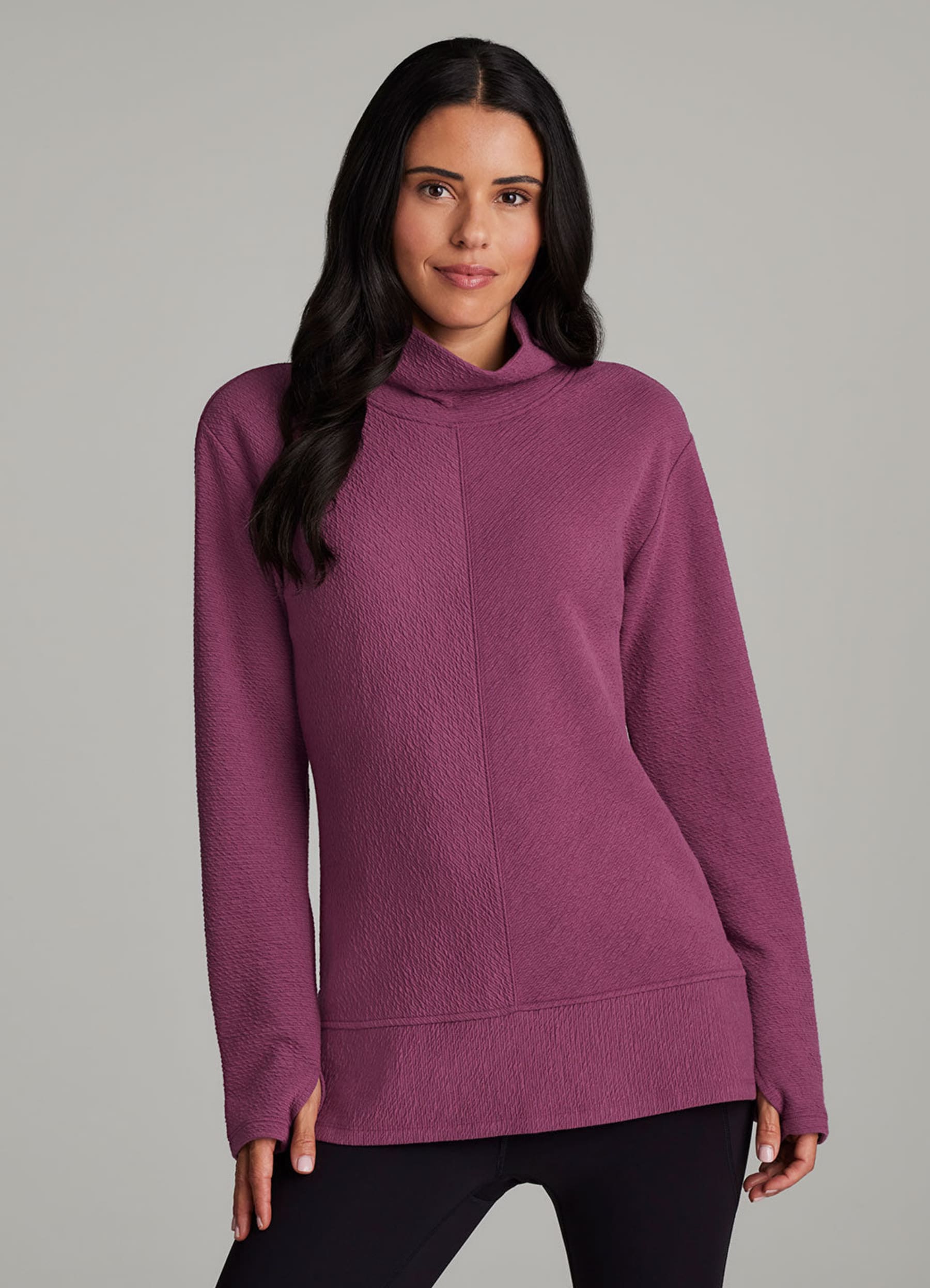 Studio Jacquard Mock Neck Pullover - RBX Active