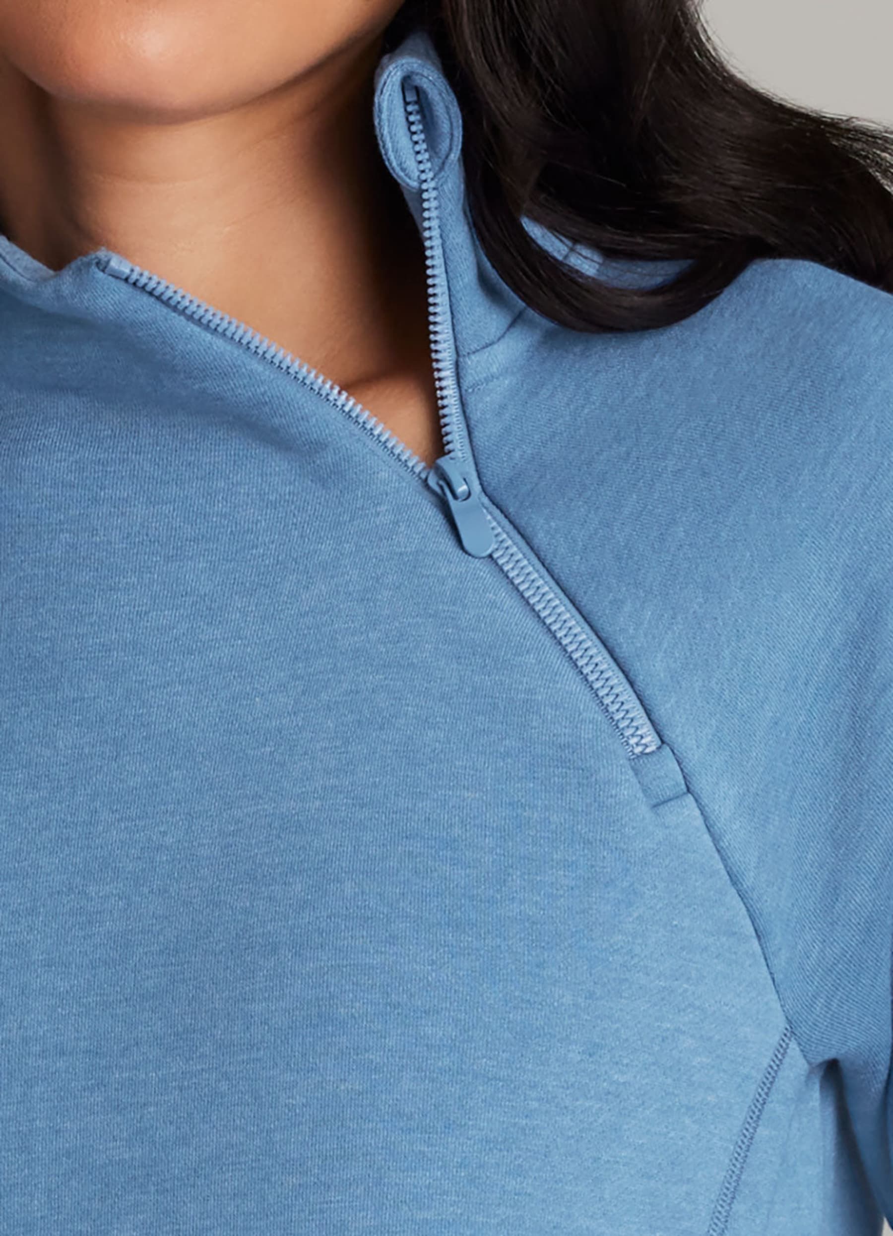 VACATION ROUGH-NECK (ブルー) ロゴ半袖ラフネックポロ Ready To Roll Fleece Mock Neck Pullover - RBX Active