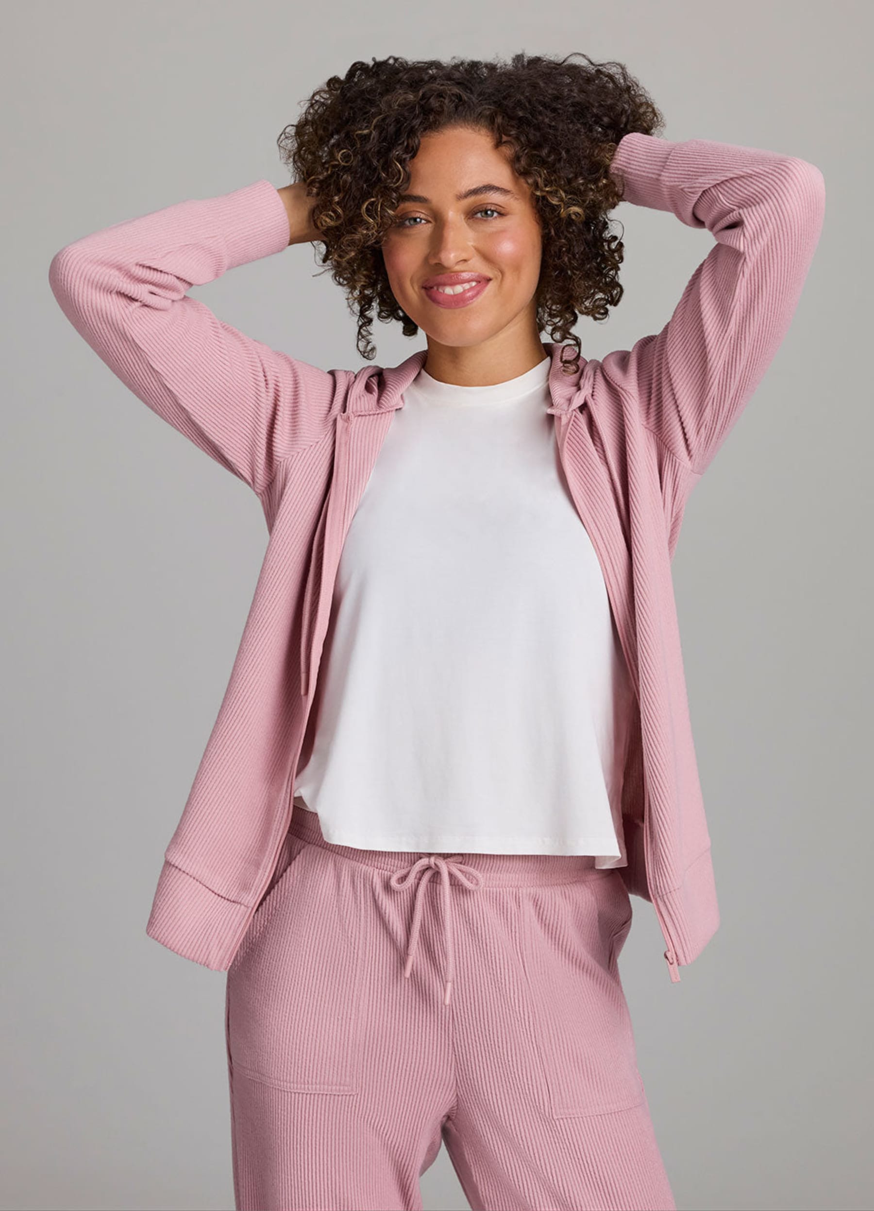 Laidback Ribbed Zip Hoodie - RBX Active