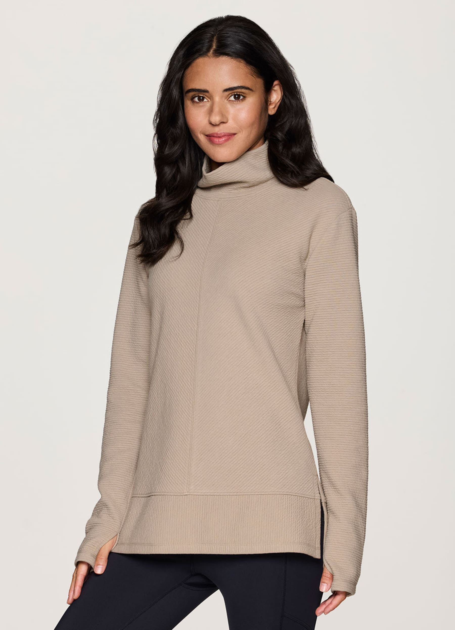 Cozy Textured Mock Neck Pullover