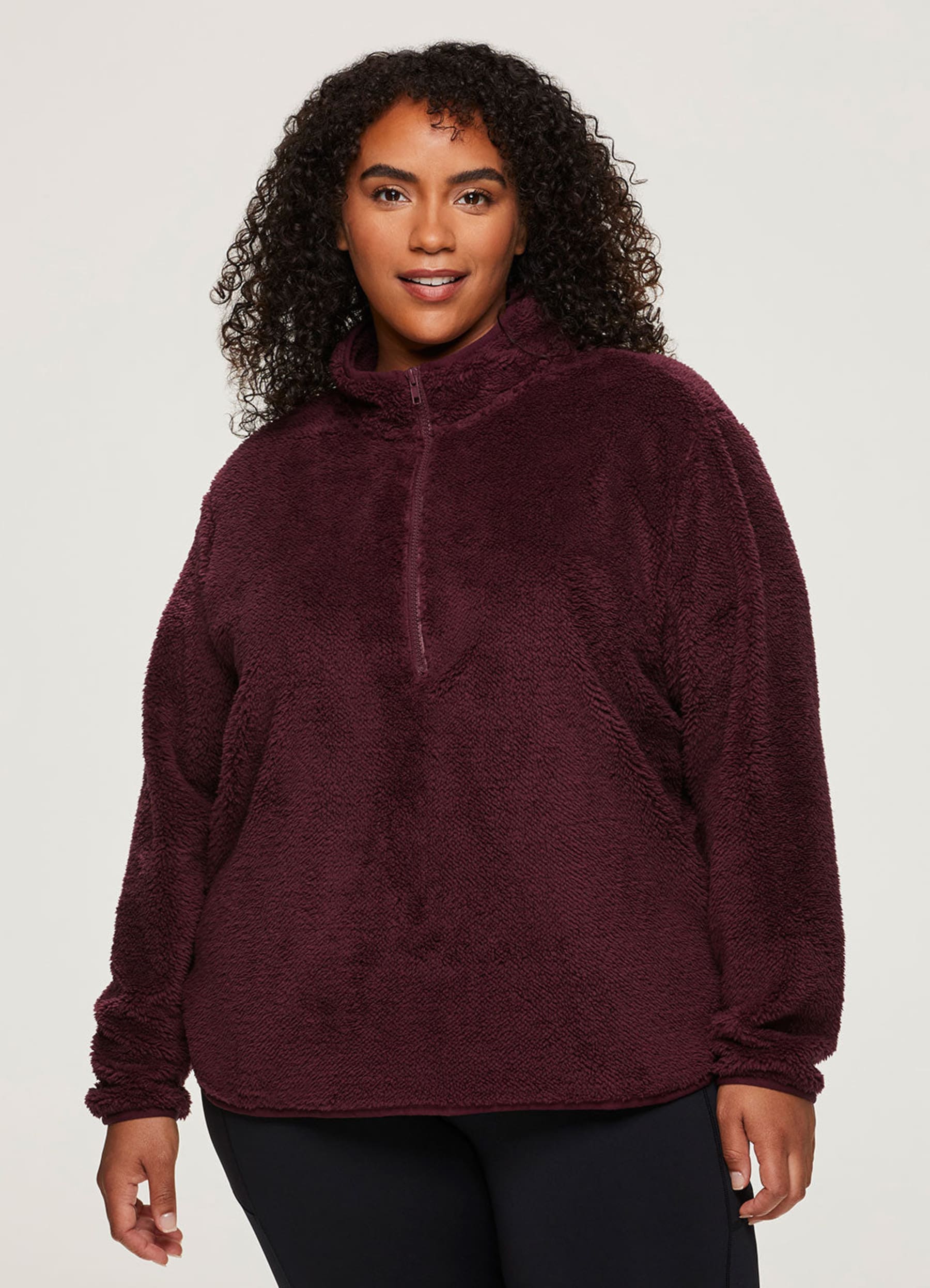 Plus size sherpa sweater shop