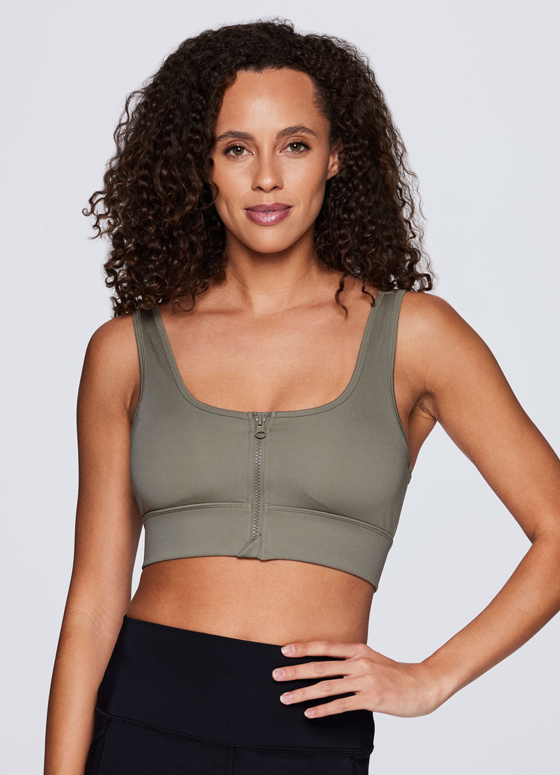 Rbx zip front sports bra deals