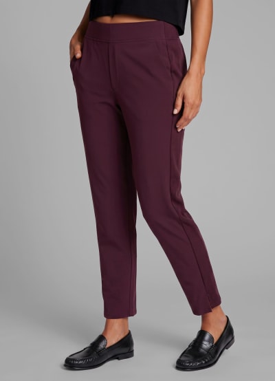 City Stretch Ribbed Ankle Pant