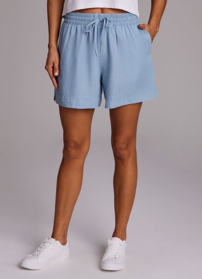 Everyday Chambray Drawstring Short