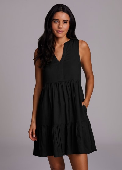 Laidback Linen Popover Dress