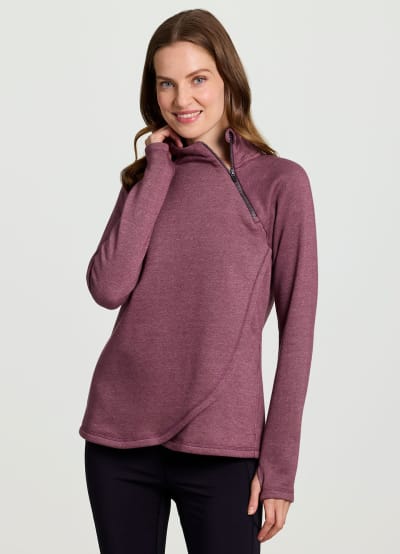 Prime Ready To Roll Fleece Zip Mock Neck Pullover