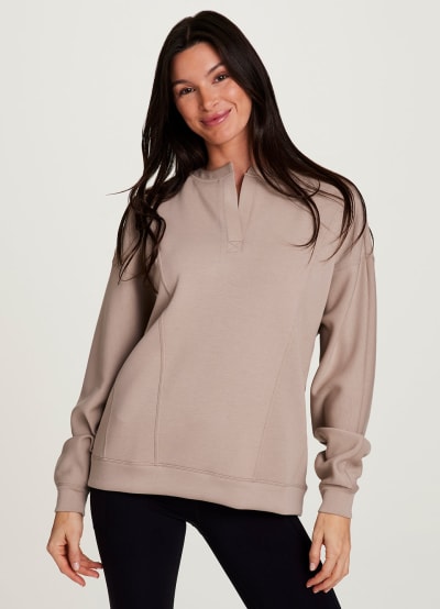 LuxeSoft Henley Pullover