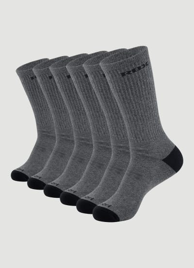 Men's Basic Crew Socks 6 Pack