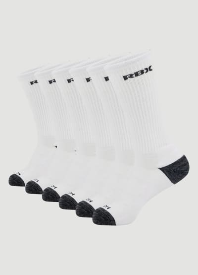 Men's Basic Crew Socks 6 Pack