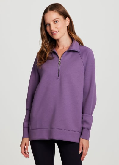 LuxeSoft Oversized Half Zip Pullover