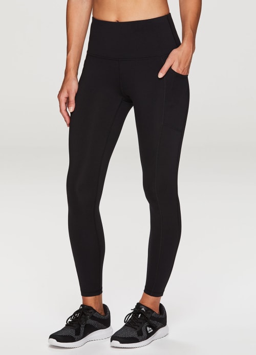 RBX Fleece-Lined Leggings for Women Yoga Pants with Pockets Gym
