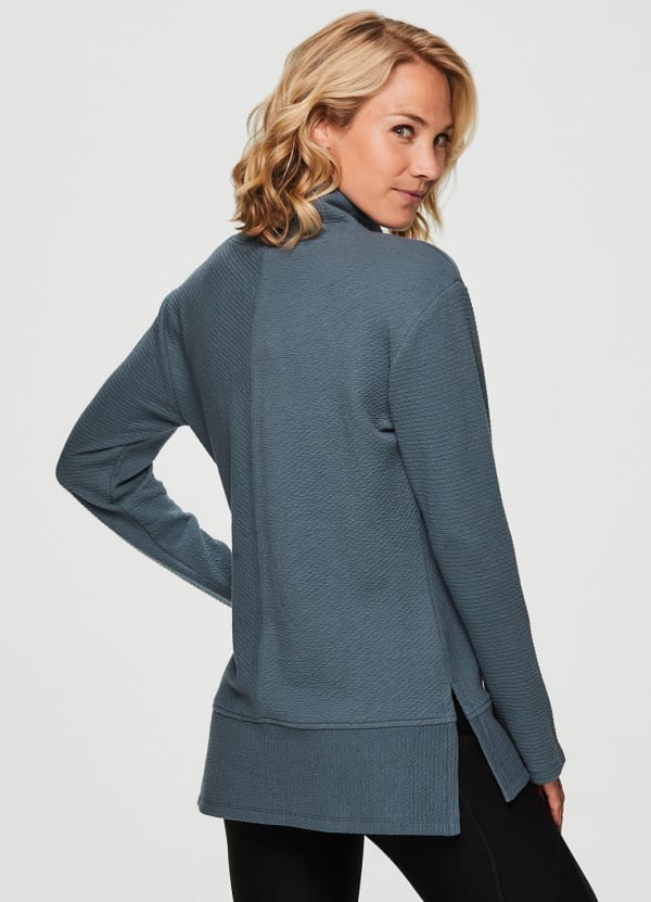 Studio Jacquard Mock Neck Pullover 