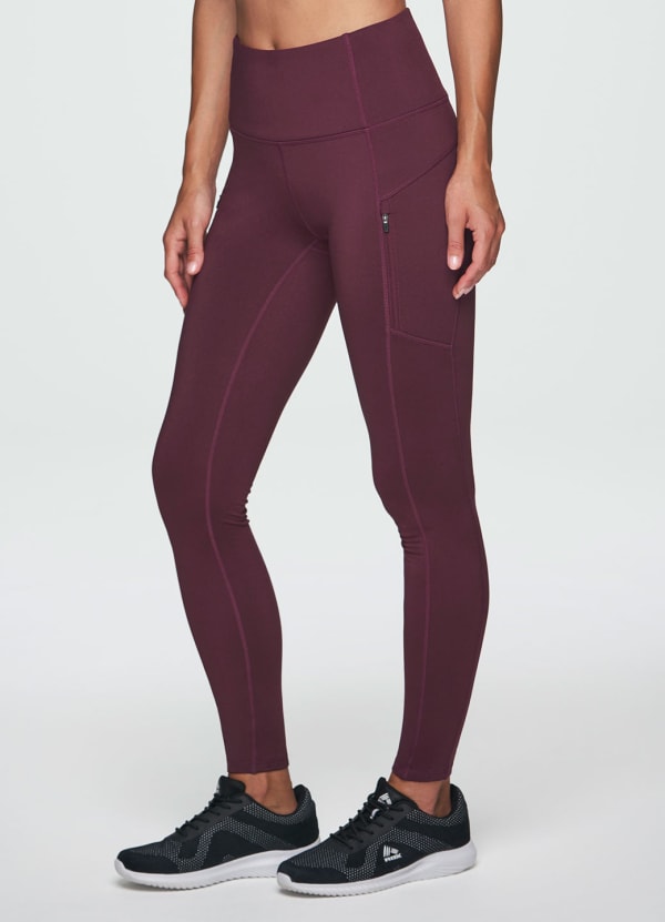 Burgundy Leggings With Pockets