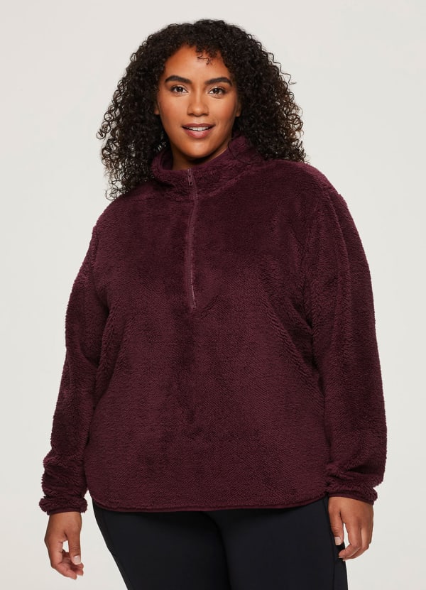 Express sherpa pullover clearance