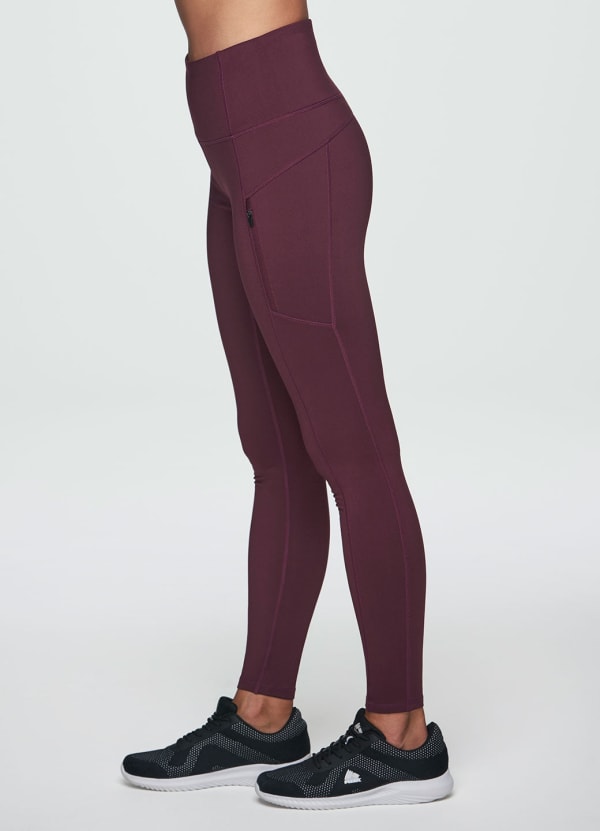 Maroon Active Leggings