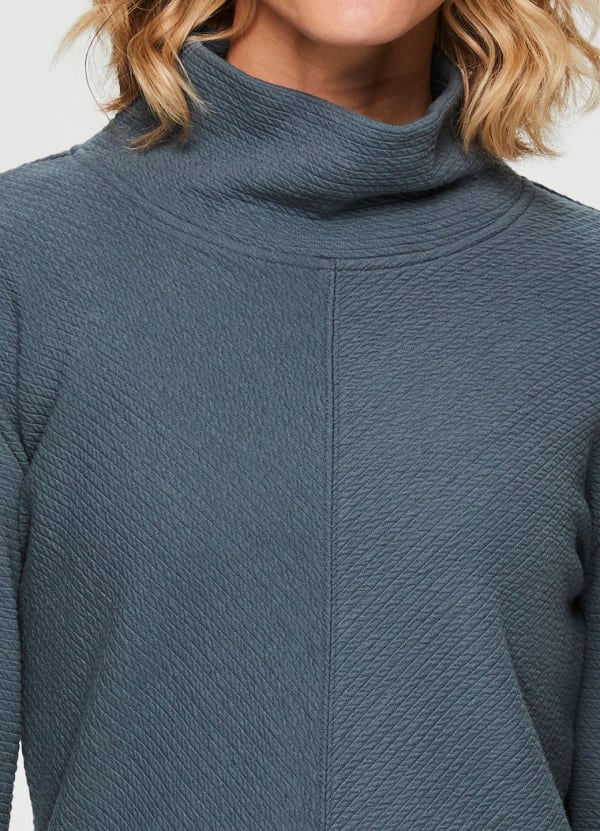 Studio Jacquard Mock Neck Pullover 