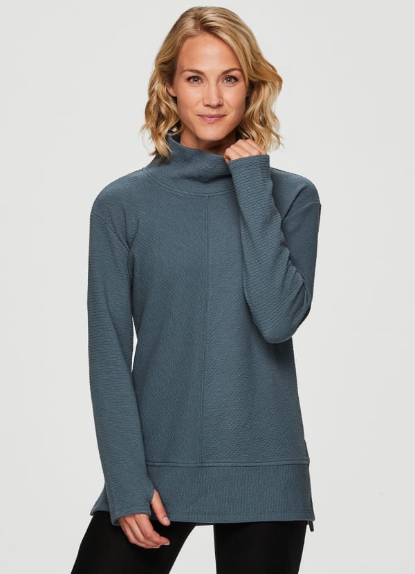 Studio Jacquard Mock Neck Pullover 