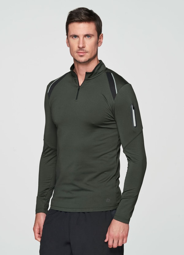 Prime Compression 1/4 Zip Base Layer Tee - null