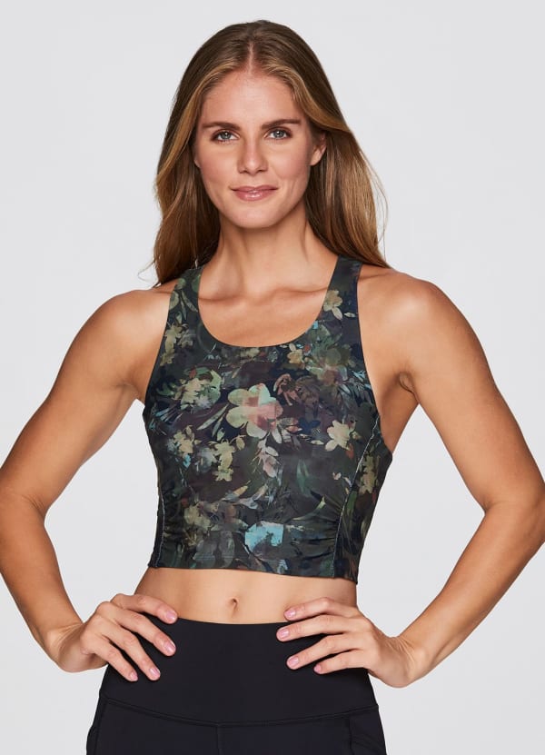 Winter Garden Cropped Shelf Bra Tank - null