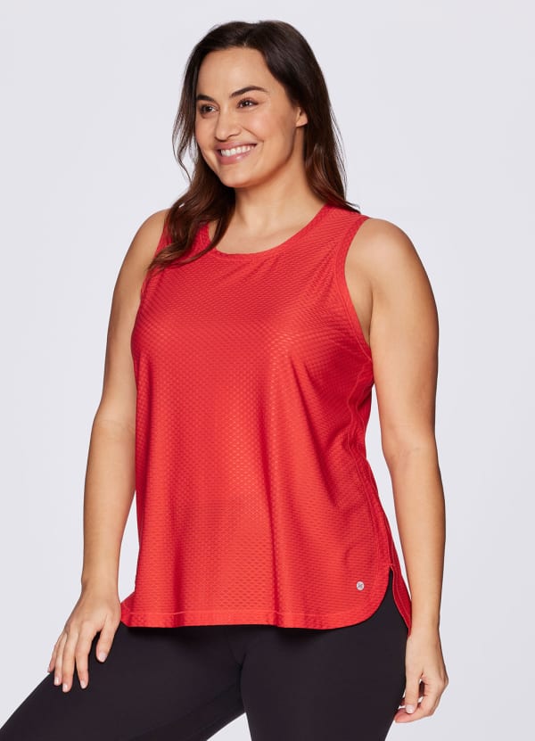 Plus Breezy Keyhole Tunic Tank - null