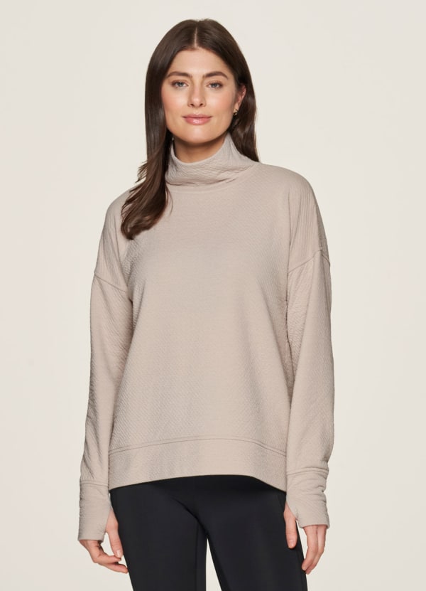 Overlook Jacquard Mock Neck Sweatshirt - null