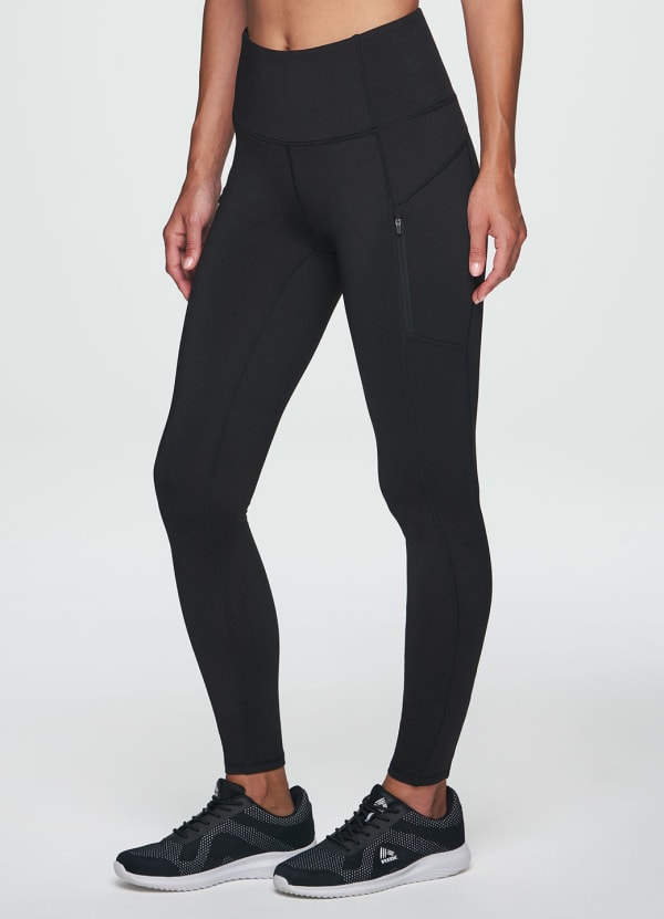 Fleece Lined Zip Pocket Legging - null