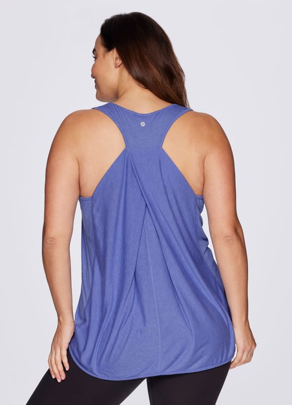 Plus Prime Relaxed Twist Back Tank Top - null